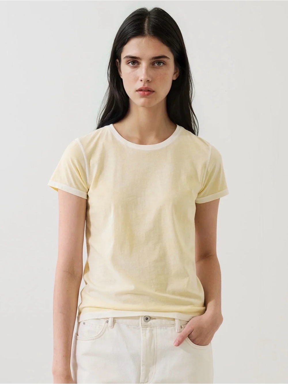 Patrick Assaraf Reverse Spray Lightweight Pima Cotton Classic T-Shirt Small